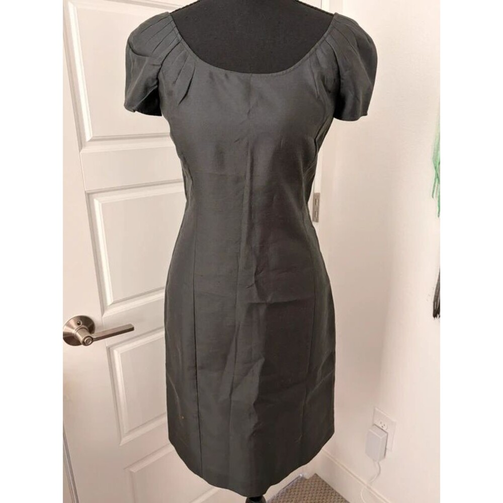 Armani Collezioni Black Scoop Neck Midi Dress